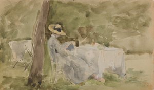 Bahçede Kahvaltı, 1885-1886. by James Abbott McNeill Whistler