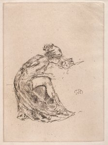 Cameo, No. 1 Anne ve Çocuk, c. 1890-1893. by James Abbott McNeill Whistler