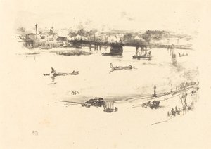 Charing Cross Demiryolu Köprüsü, 1896. by James Abbott McNeill Whistler