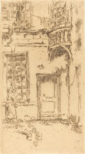 Avlu, Rue P.L. Kurye, 1888. by James Abbott McNeill Whistler