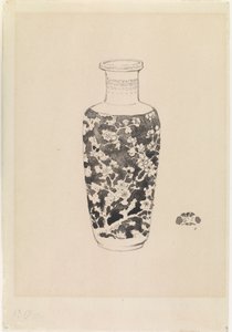 Kalın boyunlu silindirik vazo, 1876. by James Abbott McNeill Whistler