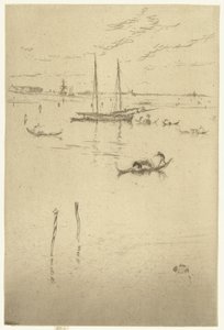 de kleine lagüne Küçük Lagün Venedik: On iki gravür (dizi adı) by James Abbott McNeill Whistler