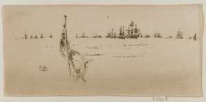 Bayrağı Daldırmak, 1887. by James Abbott McNeill Whistler