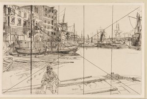 Eagle Wharf Tyzac Whiteley and Co., 1859. by James Abbott McNeill Whistler