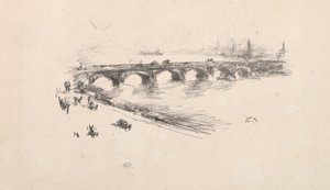 Akşam, Küçük Waterloo Köprüsü, 1896. by James Abbott McNeill Whistler