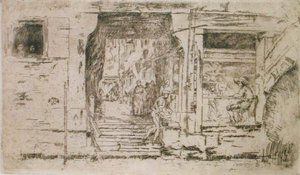 Balık Dükkanı, Venedik (gravür) by James Abbott McNeill Whistler
