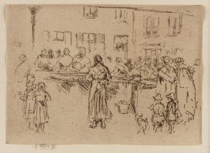 Balık Kadınlar, Oostende, 1887. by James Abbott McNeill Whistler
