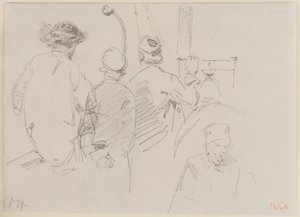 Teknede Dört Adam, 1858. by James Abbott McNeill Whistler