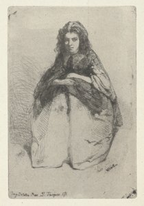 Fumette, c.1857 (aşındırma ve kuru nokta) by James Abbott McNeill Whistler