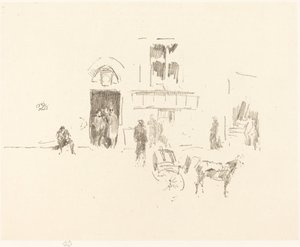 Gaiety Sahne Kapısı, 18791887. by James Abbott McNeill Whistler