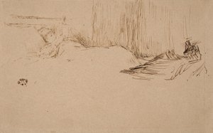 Yatakta Okuyan Kız, 1882 dolayları by James Abbott McNeill Whistler