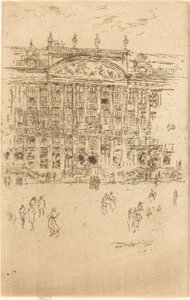 Grand' Place, Brüksel, 1887. by James Abbott McNeill Whistler