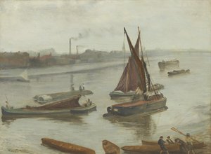 Gri ve Gümüş: Eski Battersea Erişimi by James Abbott McNeill Whistler