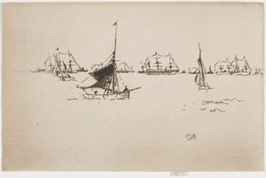 Majestelerinin Filosu: Akşam, 1887. by James Abbott McNeill Whistler
