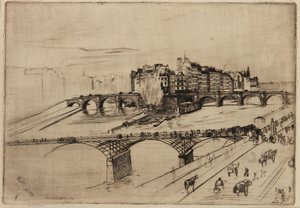 Şehir Adası, Paris, 1859. by James Abbott McNeill Whistler