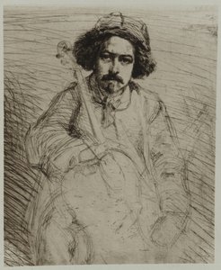 J. Becquet, Heykeltıraş, 1859. by James Abbott McNeill Whistler
