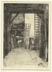 Kalkbrander Kireç brülörü Thames ve diğer konulardaki sahnelerin on altı gravürü (seri başlığı) by James Abbott McNeill Whistler