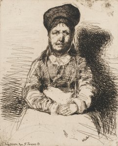 La Retameuse. Doğadaki On İki Gravürden Biri The French Set, 1858. by James Abbott McNeill Whistler