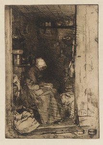 Paçavralardaki Yaşlı Kadın, 1858. by James Abbott McNeill Whistler