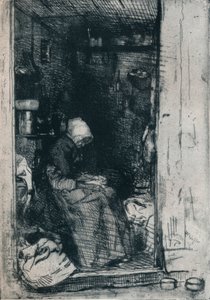 Paçavralı Yaşlı Kadın, 1858 1903-1904 by James Abbott McNeill Whistler