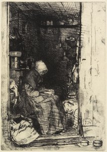 "Doğadan On İki Gravür" den La Vieille aux Loques by James Abbott McNeill Whistler