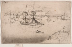 Lagün: Öğlen, 1886. by James Abbott McNeill Whistler