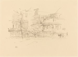 Lindsay Row, Chelsea, 1888. by James Abbott McNeill Whistler