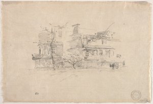 Lindsay Row, Chelsea, 1888. by James Abbott McNeill Whistler