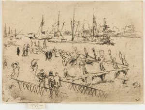 Küçük Dordrecht, 1884. by James Abbott McNeill Whistler