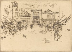 Küçük Pazar Yeri, Turlar, 1888. by James Abbott McNeill Whistler