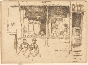 Kavun Dükkanı, Hounsditch, c. 18861888. by James Abbott McNeill Whistler