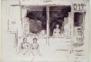 Kavun Dükkanı, Houndsditch by James Abbott McNeill Whistler