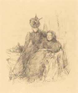 Anne ve Kızı, 1897. by James Abbott McNeill Whistler