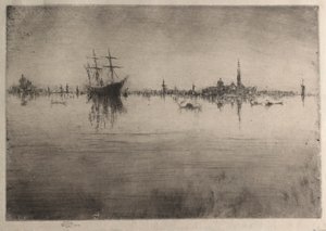 Gece, 1880. by James Abbott McNeill Whistler