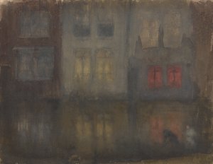 Nocturne: Black and RedBack Kanalı, Hollanda, 1882. by James Abbott McNeill Whistler
