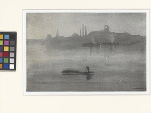 Nocturne: Battersea'deki Thames (lithotint) by James Abbott McNeill Whistler