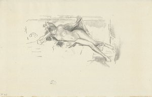 Çıplak Model Uzanmış by James Abbott McNeill Whistler