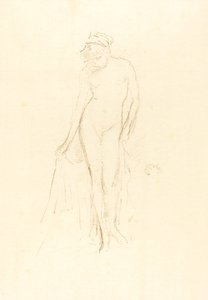 Çıplak Model, Ayakta, c. 1891. by James Abbott McNeill Whistler