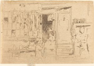 Eski Giysi Mağazası, No.I, c. 18841886. by James Abbott McNeill Whistler