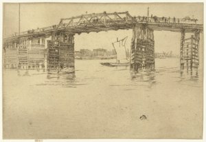 Eski Battersea köprüsü by James Abbott McNeill Whistler