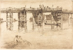 Eski Putney Köprüsü, 1879. by James Abbott McNeill Whistler