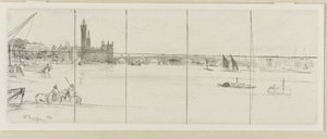 Eski Westminster Köprüsü, 1859. by James Abbott McNeill Whistler