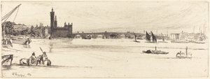 Eski Westminster Köprüsü, 1859. by James Abbott McNeill Whistler