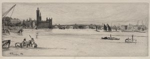 Eski Westminster Köprüsü, 1859. by James Abbott McNeill Whistler