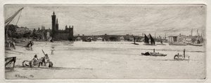 Eski Westminster Köprüsü, 1871. by James Abbott McNeill Whistler