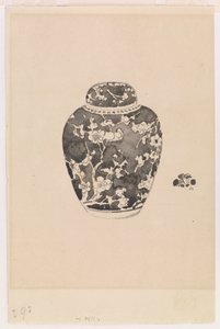 Çan biçimli kapaklı Oviform Zencefil Kavanozu, 1878. by James Abbott McNeill Whistler