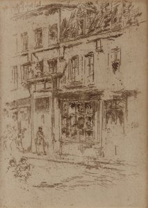 Küçük Tereyağı Sokağı, Brüksel, 1887. by James Abbott McNeill Whistler