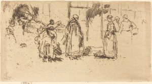 Kümes Hayvanları Pazarı, Loches, 1888. by James Abbott McNeill Whistler