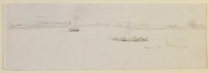 Mainz yakınlarında, 1858. by James Abbott McNeill Whistler