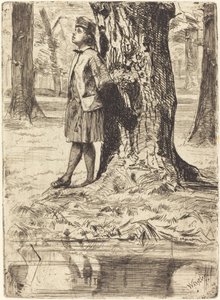 Bir Ağacın Altında Duran Seymour, 1859. by James Abbott McNeill Whistler